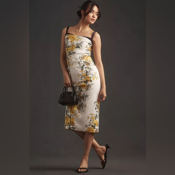 NWT! Anthropologie Maeve Sleeveless Square-Neck Column Midi Dress - Size 24 - Picture 1 of 5